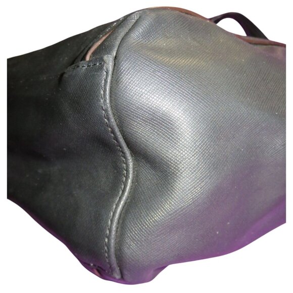 Coach 2013 Peyton Black Crossgrain Leather Tote 2 way Crossbody - Picture 8 of 11